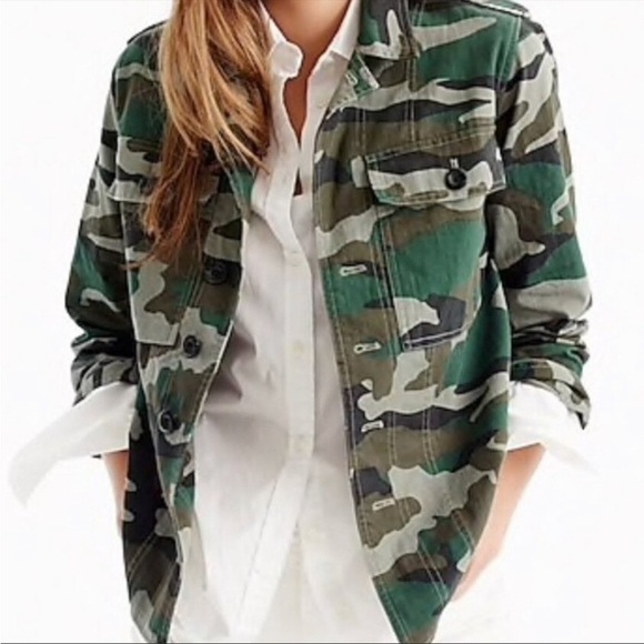 J. Crew Jackets & Blazers - J Crew // Camouflage Utility Shirt Jacket Shacket